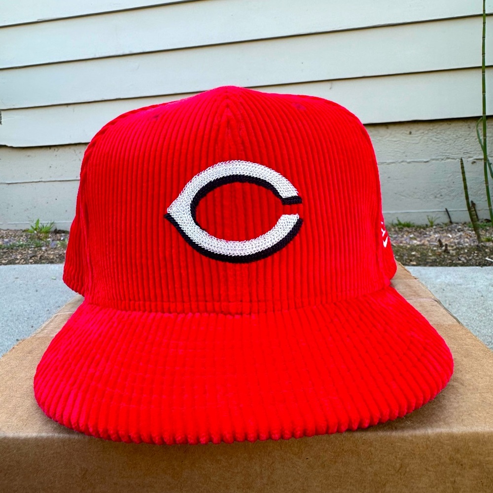 Cincinnati Reds Red Corduroy New Era Fitted 7 5/8